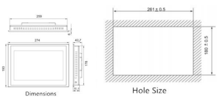 10 inch touch screen
